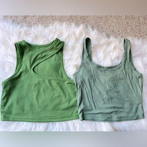 Bundle of 4 Shade of Green Crop Tops